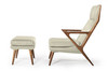 Modrest Fulton - Modern Beige Lounge Chair & Ottoman / VGCSLC-17050-BG-CH