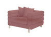 Divani Casa Branson - Pink Velvet Accent Chair / VGMFMF-1251-1S-CH