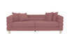 Divani Casa Branson - Pink Velvet Sofa / VGMFMF-1251-3S-S