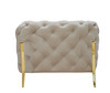 Divani Casa Quincey - Transitional Beige Velvet Loveseat / VGKNK8520-BEI-L