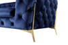 Divani Casa Quincey - Transitional Blue Velvet Chair / VGKNK8520-BLU-CH