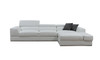 Divani Casa Pella Mini - Modern White Leather Right Facing Sectional Sofa / VGCA5106A-WHT-RAF-SECT