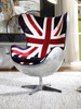 Brancaster British Flag Accent Chair W/Swivel / 59835