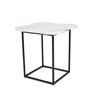 Modrest Aleidy - White Marble + Black Metal End Table / VGGMM-ET-1578-WHT-ET