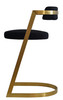 Modrest Shandra - Black Velvet + Gold Counter Stool / VGRHRHS-CS-220-FB-BLK-BS