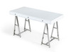 Modrest Ostrow - White + Stainless Steel Desk / VGGMCP-705E-WHT-DSK