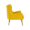 Modrest Everly - Contemporary Velvet Yellow Accent Chair / VGRHRHS-AC-741-CH