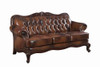 Victoria Rolled Arm Sofa Tri-tone and Brown / CS-500681