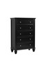 Sandy Beach 5-drawer Bedroom Chest Black / CS-201325