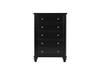 Sandy Beach 5-drawer Chest Black / CS-201325