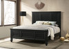 Sandy Beach Wood Queen Panel Bed Black / CS-201321Q