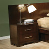Jessica 2-drawer Nightstand Cappuccino / CS-200712