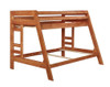 Wrangle Hill Wood Twin Over Full Bunk Bed Amber Wash / CS-460093