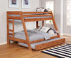 Wrangle Hill Wood Twin Over Full Bunk Bed Amber Wash / CS-460093