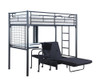 Jenner Twin Futon Workstation Loft Bed Black / CS-2209