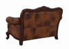 Victoria Tufted Back Loveseat Tri-tone and Brown / CS-500682