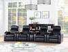Cyrus Upholstered Track Arm Recliner Black / CS-600001