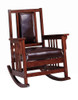 Ida Upholstered Rocking Chair Tobacco and Dark Brown / CS-600058