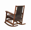 Ida Upholstered Rocking Chair Tobacco and Dark Brown / CS-600058