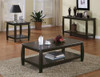 Dixon Rectangular Coffee Table with Lower Shelf Espresso / CS-701078