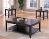 Brooks 3-piece Rectangular Coffee Table Set Cappuccino / CS-700285