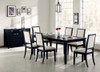 Louise Rectangular Dining Table with Extension Leaf Black / CS-101561