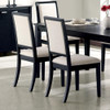 Louise Upholstered Dining Side Chairs Black and Cream (Set of 2) / CS-101562