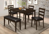 Guillen 5-piece Dining Set with Bench Cappuccino and Dark Brown / CS-150232