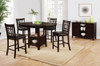 Lavon Wood Counter Chair Black and Espresso (Set of 2) / CS-102889