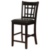 Lavon Wood Counter Chair Black and Espresso (Set of 2) / CS-102889