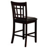 Lavon Wood Counter Chair Black and Espresso (Set of 2) / CS-102889