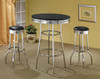 Theodore Round Bar Table Black and Chrome / CS-2405