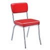 Retro Open Back Side Chairs Red and Chrome (Set of 2) / CS-2450R