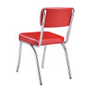 Retro Open Back Side Chairs Red and Chrome (Set of 2) / CS-2450R