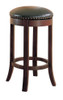 Aboushi Swivel Bar Stools with Upholstered Seat Brown (Set of 2) / CS-101060