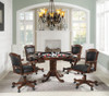 Turk Round Dining and Billiard Poker Game Table Tobacco / CS-100871