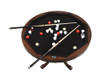 Turk Round Dining and Billiard Poker Game Table Tobacco / CS-100871