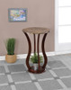 Elton Round Marble Top Accent Table Brown / CS-900926