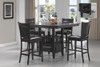 Jaden Upholstered Counter Height Stools Black and Espresso (Set of 2) / CS-100959