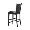 Jaden Upholstered Counter Height Stools Black and Espresso (Set of 2) / CS-100959