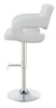 Brandi Adjustable Bar Stool Chrome and White / CS-102557