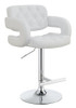 Brandi Adjustable Bar Stool Chrome and White / CS-102557