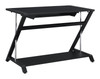 Mallet Computer Desk with Bottom Shelf Black / CS-800222