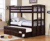 Kensington Twin Over Twin Bunk Bed with Trundle Cappuccino / CS-460071