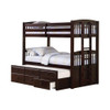Kensington Twin Over Twin Bunk Bed with Trundle Cappuccino / CS-460071