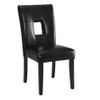 Shannon Open Back Upholstered Dining Chairs Black (Set of 2) / CS-103612BLK