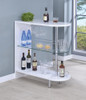 Adolfo 3-tier Bar Table Glossy White and Clear / CS-101064