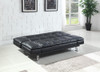 Dilleston Tufted Back Upholstered Sofa Bed Black / CS-300281