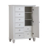 Sandy Beach 8-drawer Door Chest Cream White / CS-201308