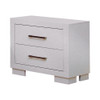 Jessica 2-drawer Nightstand Snow White / CS-202992